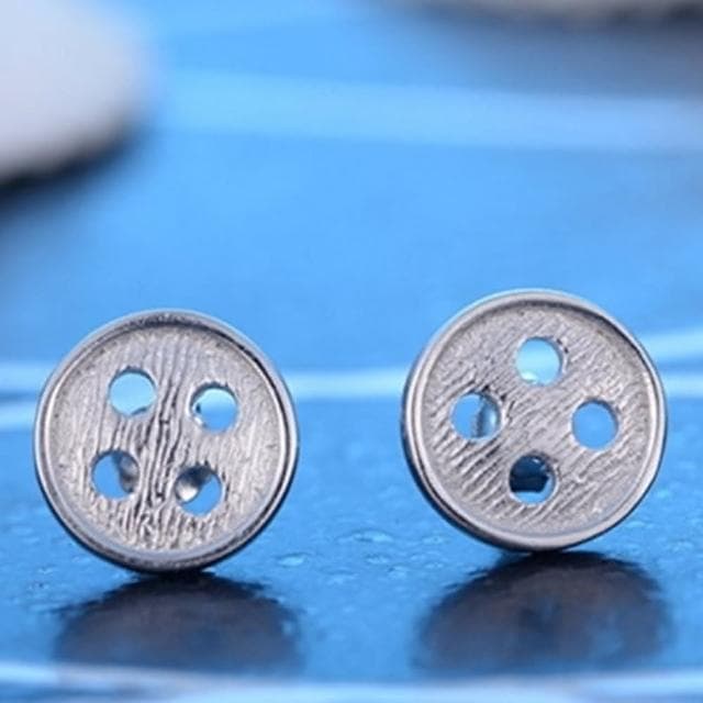 【米蘭精品】現貨+預購 耳環耳針式流行銀飾品韓國流行時尚鈕釦精選七夕情人節生日聖誕節交換禮物2色73ac44
