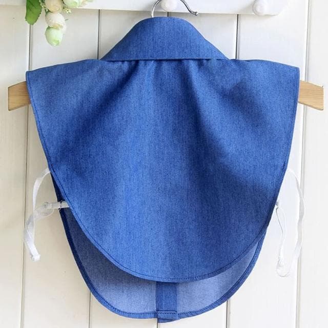 【米蘭精品】現貨+預購 假領子襯衫領片牛仔藍色圓領秋冬女裝配件情人節生日聖誕節交換禮物73vk9