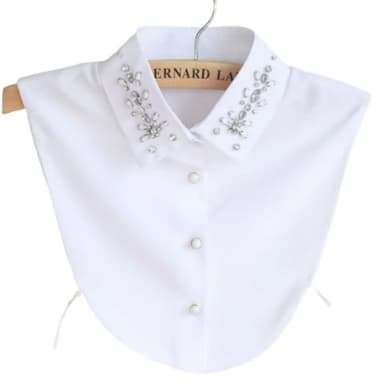【米蘭精品】現貨+預購 假領子襯衫領片雪紡方領水鑽釘珠女裝配件情人節生日聖誕節交換禮物2色73vk4
