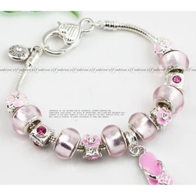 【米蘭精品】現貨+預購 串珠手鍊琉璃珠飾品可愛拖鞋甜美生日情人節禮物女飾品72l78