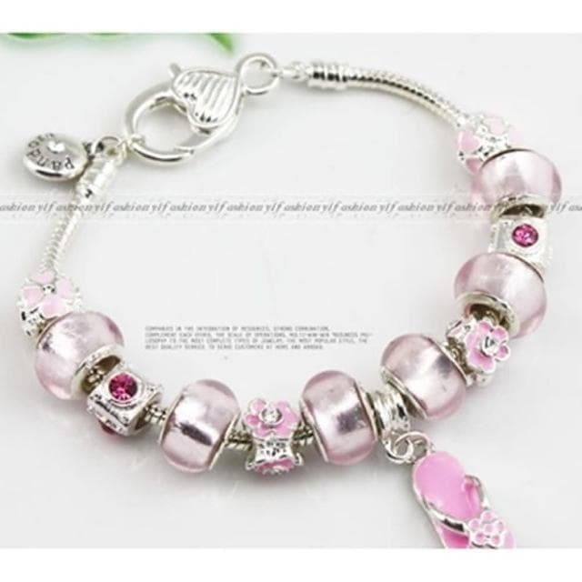 【米蘭精品】現貨+預購 串珠手鍊琉璃珠飾品可愛拖鞋甜美生日情人節禮物女飾品72l78