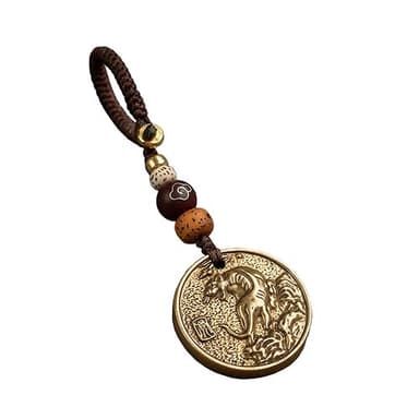 【米蘭精品】現貨+預購 手機掛飾鑰匙扣復古黃銅牌十二生肖包包配飾母親節情人節生日聖誕節交換禮物12款73xd24