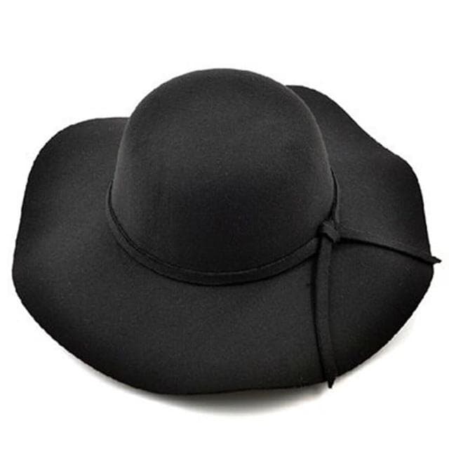 【米蘭精品】現貨+預購 禮帽毛呢帽歐美時尚波浪邊大簷情人節生日聖誕節交換禮物女帽子72b2