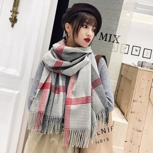 【米蘭精品】現貨+預購 圍巾仿羊絨披肩時尚百搭秋冬兩用女配件情人節生日聖誕節交換禮物73ub50