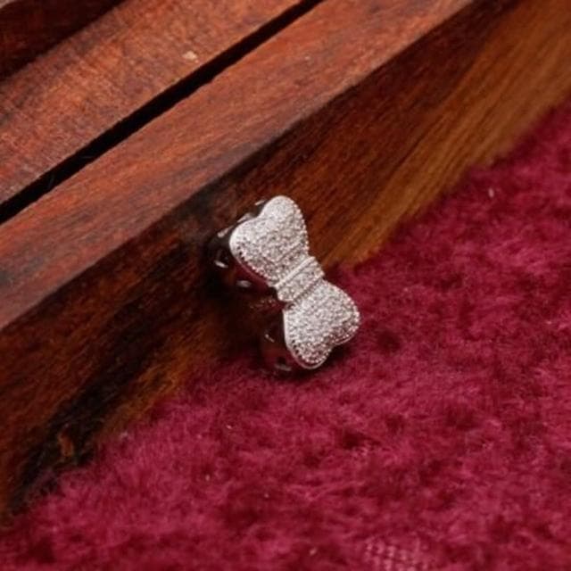 【米蘭精品】現貨+預購 925純銀項鍊鑲鑽吊墜可愛蝴蝶結設計精美生日情人節禮物女飾品73df21