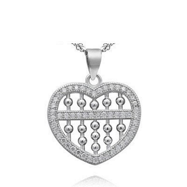 【米蘭精品】現貨+預購 925純銀項鍊鑲鑽吊墜精緻愛心圓珠唯美情人節生日聖誕節交換禮物女飾品73df32