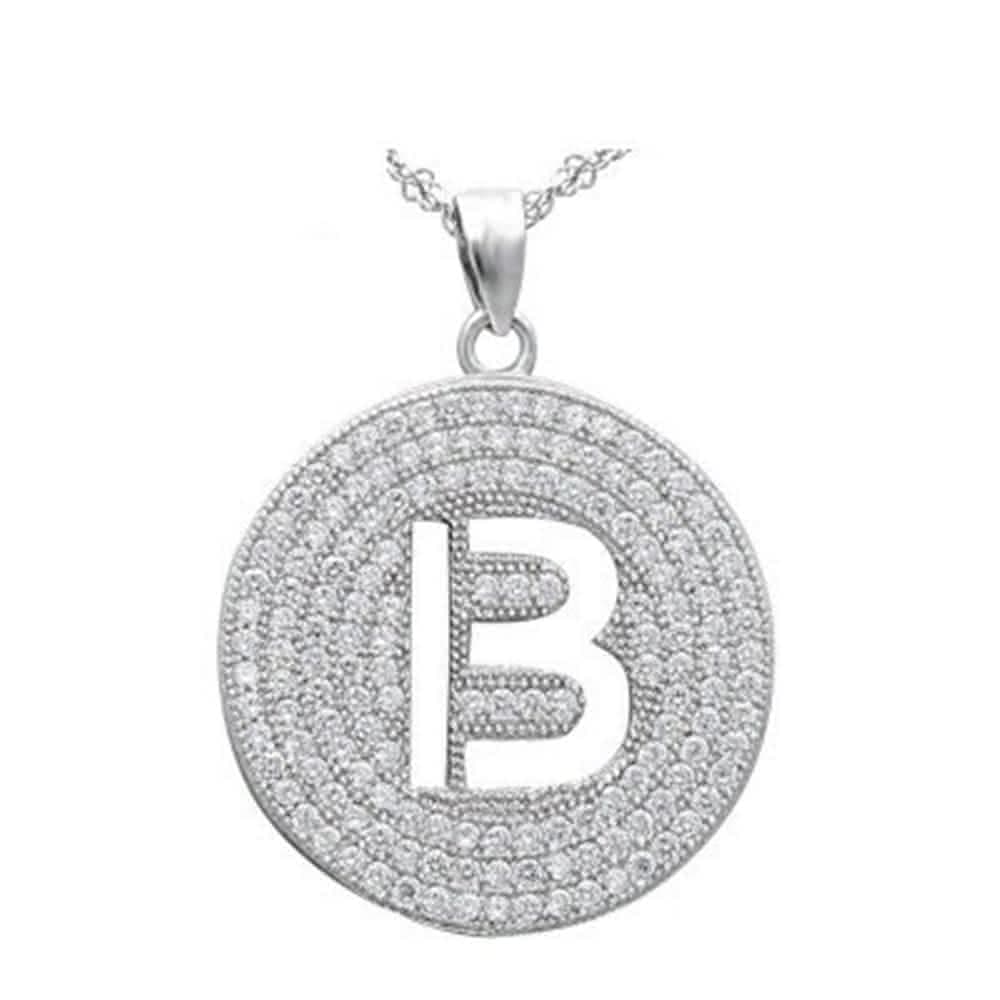【米蘭精品】現貨+預購 925純銀項鍊鑲鑽吊墜獨特字母設計個性情人節生日聖誕節交換禮物女飾品73df68