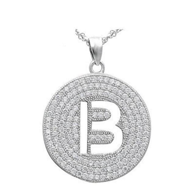 【米蘭精品】現貨+預購 925純銀項鍊鑲鑽吊墜獨特字母設計個性情人節生日聖誕節交換禮物女飾品73df68