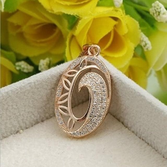 【米蘭精品】現貨+預購 925純銀玫瑰金項鍊鑲鑽吊墜韓版潮流鏤空橢圓情人節生日聖誕節交換禮物女飾品73dk124