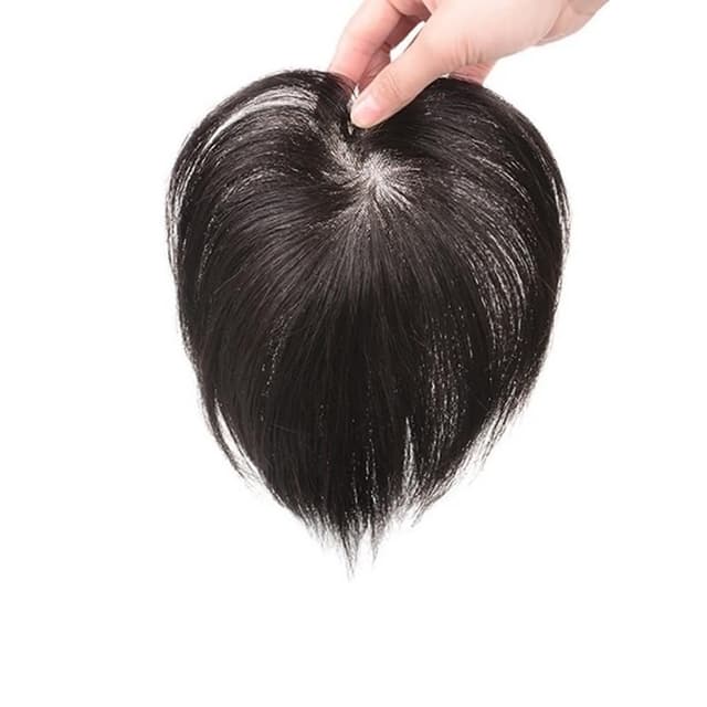 【米蘭精品】現貨+預購 假髮片真髮絲增加髮量20cm隱形補髮塊女假髮母親節禮物2色73us55