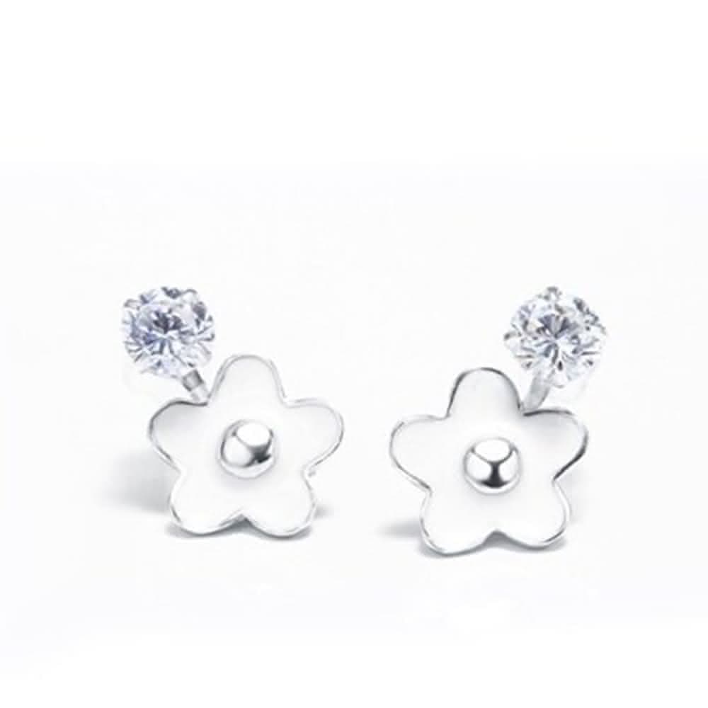 【米蘭精品】現貨+預購 925純銀耳環鑲鑽耳飾簡約花朵造型生日情人節禮物女飾品73dy56