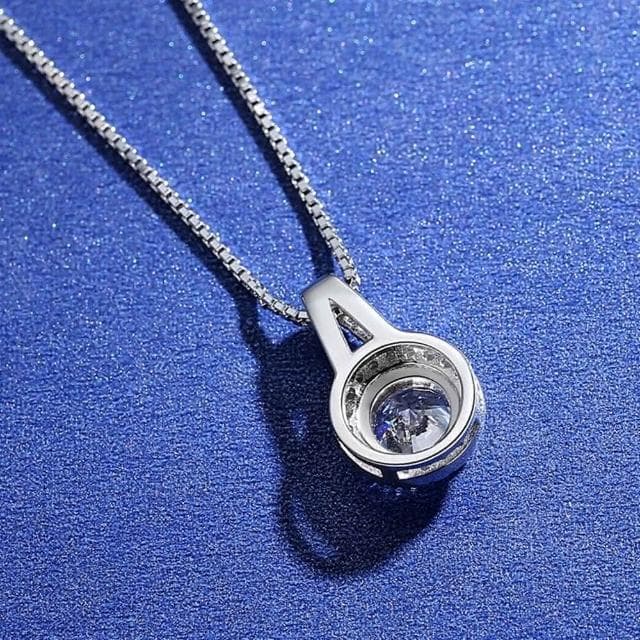 【米蘭精品】現貨+預購 莫桑鑽項鍊925純銀吊墜2ct時尚百搭鎖骨鍊聖誕節情人節生日禮物女飾品73yk20