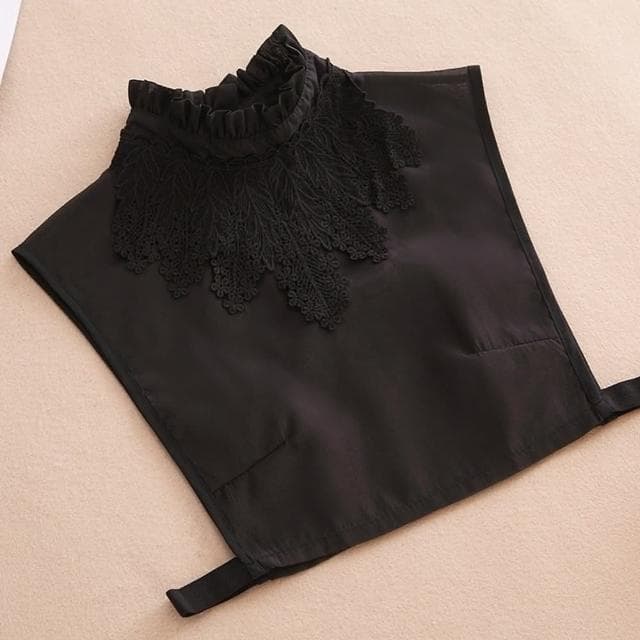 【米蘭精品】現貨+預購 假領子襯衫領片木耳邊立領繡花蕾絲女裝配件情人節生日聖誕節交換禮物2色74ac6