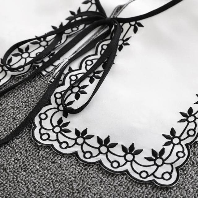 【米蘭精品】現貨+預購 假領子襯衫領片刺繡花邊大翻領披肩女裝配件情人節生日聖誕節交換禮物74ac8