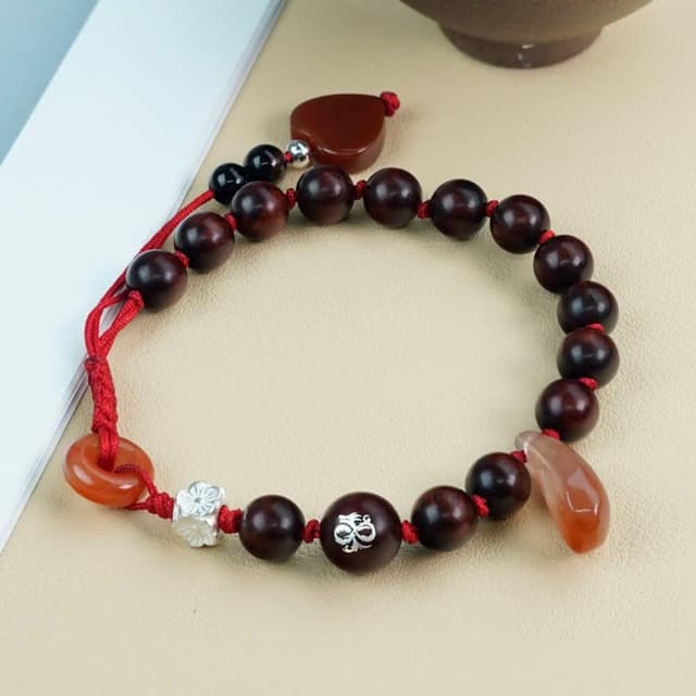 【米蘭精品】父親節禮物 現貨+預購 編織手鍊道家手繩手珠平安擋煞防小人轉運淨化招財開運-小葉紫檀8mm龍鳳男女飾品74if81