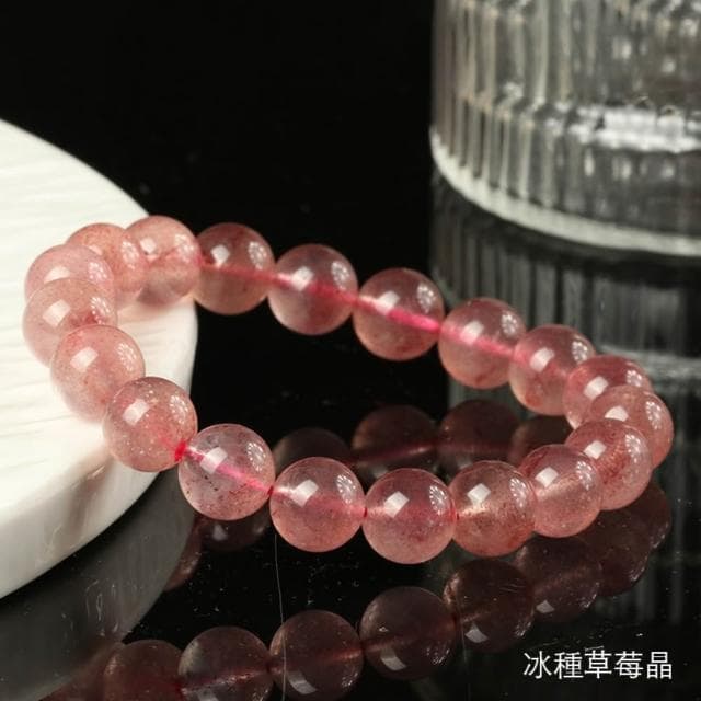 【米蘭精品】情人節禮物 現貨+預購 水晶手鍊串珠手繩手珠平安擋煞防小人轉運淨化招財開運-6mm冰種草莓晶三圈情侶手串男女飾品74ki3