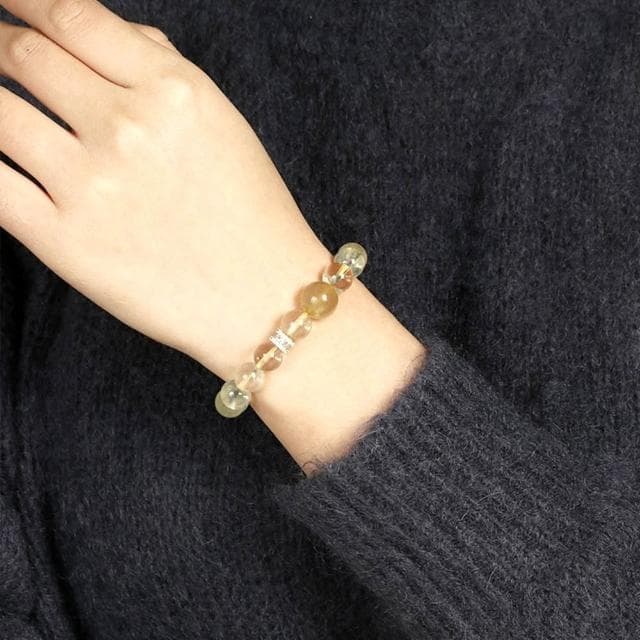 【米蘭精品】情人節禮物 現貨+預購 水晶手鍊串珠手繩手珠平安擋煞防小人轉運淨化招財開運-10/12mm黃水晶金髮晶女飾品74kj25