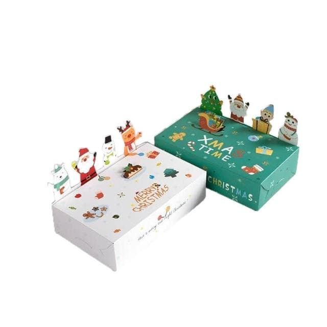 聖誕紙盒-10入聖誕節日用品 聖誕老人 聖誕禮物包裝 可愛紙盒包裝 聖誕節慶 派對用品 紙盒 10入