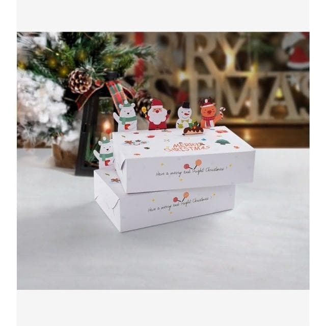 聖誕紙盒-10入聖誕節日用品 聖誕老人 聖誕禮物包裝 可愛紙盒包裝 聖誕節慶 派對用品 紙盒 10入