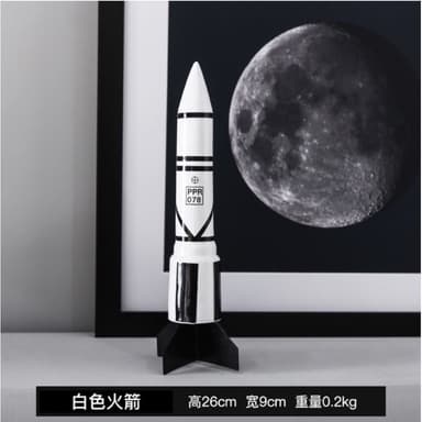 GIFTME5 網紅太空人擺件-白色火箭款網紅太空人擺件 桌面擺件 手機架 裝飾品 交換禮物 生日禮物