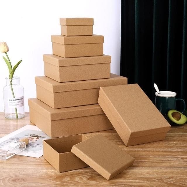 牛皮紙禮物盒-5/6號黑色禮物盒 牛皮紙包裝盒 送禮禮盒 交換禮物 禮品盒 聖誕節禮物 生日禮物