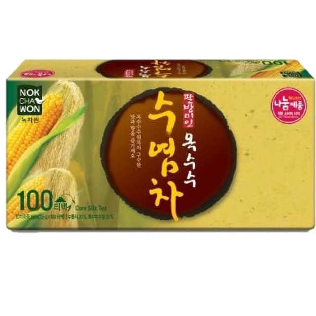 【NOKCHAWON 綠茶園】*貪吃熊*韓國 綠茶園 玉米鬚茶 (100入/盒 )效期26年10月09日