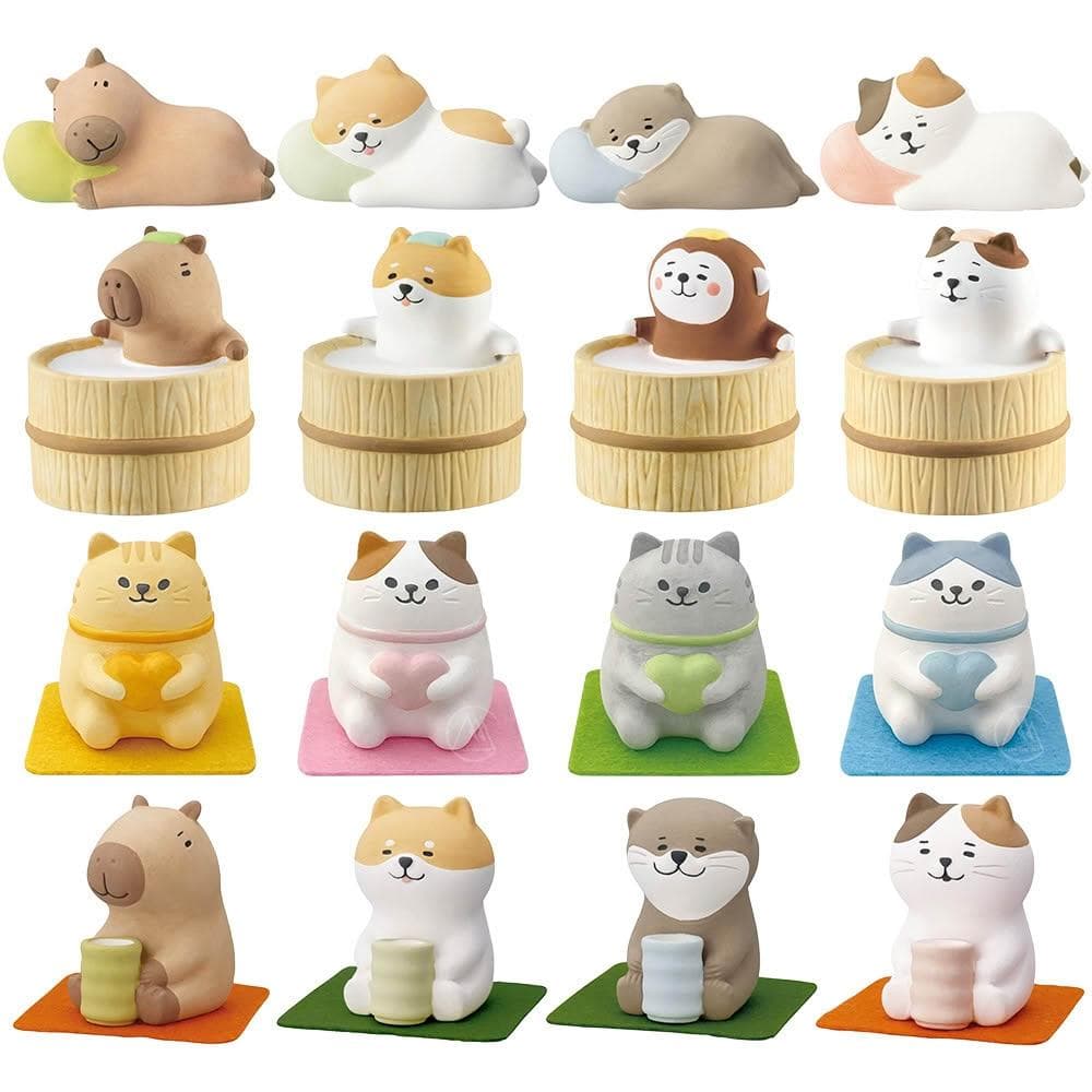 【DECOLE】日本 DECOLE 香氛擴香石(招財健康戀愛事業運 聖誕節交換禮物 陶瓷擴香器 風水石 擴香石 動物泡湯 香氛石 香薰石 薰香陶瓷)