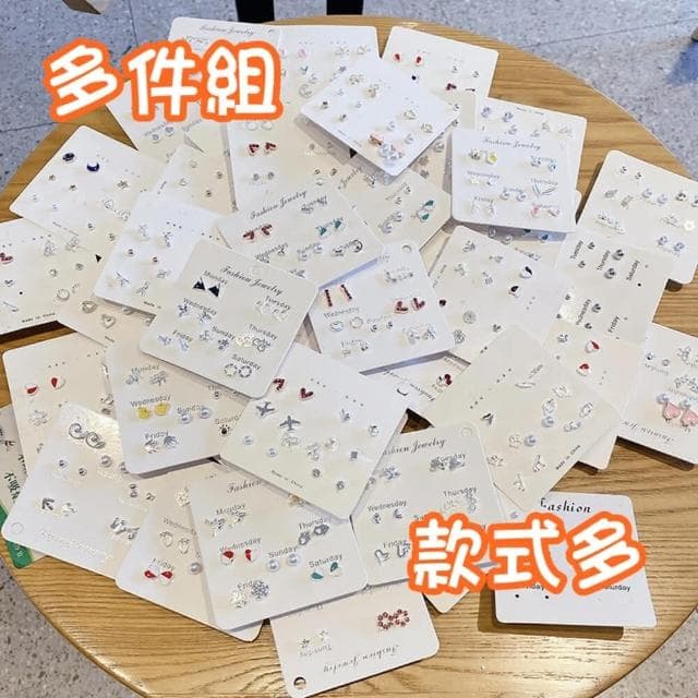 【紅色神奇星球】多件組 超值組 純銀耳針 耳棒 墜式耳環 925耳環 純銀耳環小球星星女生配件 925銀 素銀耳針簡