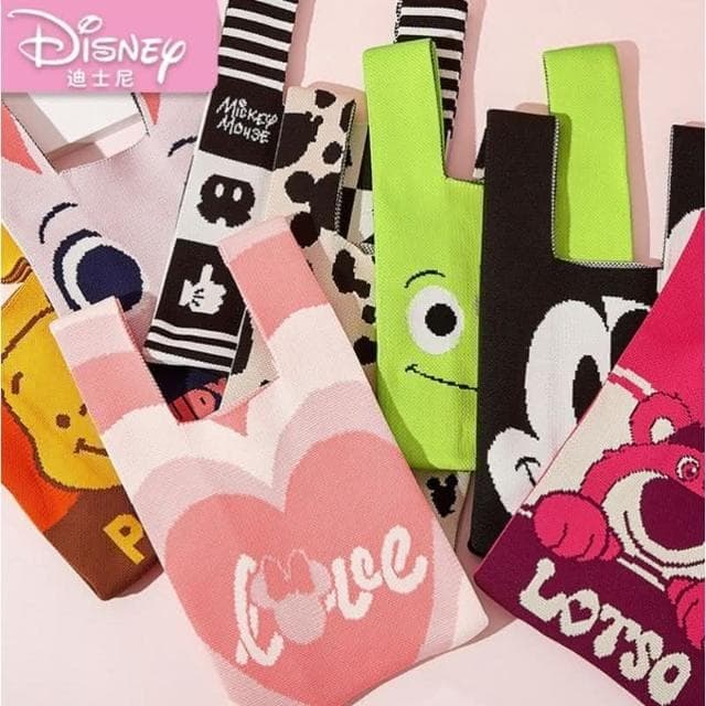 【Disney 迪士尼】現貨  禮物  🏰 迪士尼 正版 史迪奇 三眼怪 米奇  維尼熊 唐老鴨 針織小包 手拎包 手腕包 手機包包 手提包