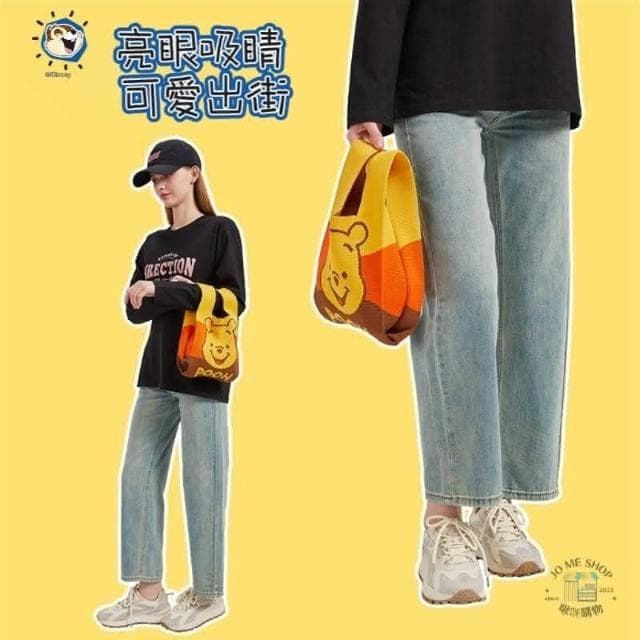 【Disney 迪士尼】現貨  禮物  🏰 迪士尼 正版 史迪奇 三眼怪 米奇  維尼熊 唐老鴨 針織小包 手拎包 手腕包 手機包包 手提包
