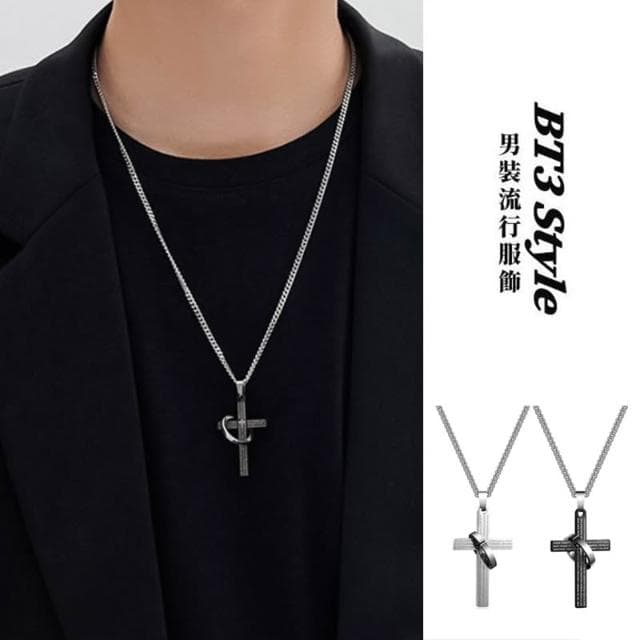 BT3 store 現貨 經文十字架 戒指項鍊 鈦鋼十字架 十字架項鍊 鈦鋼項鍊 項鍊男 項鍊女 項鍊 MW54