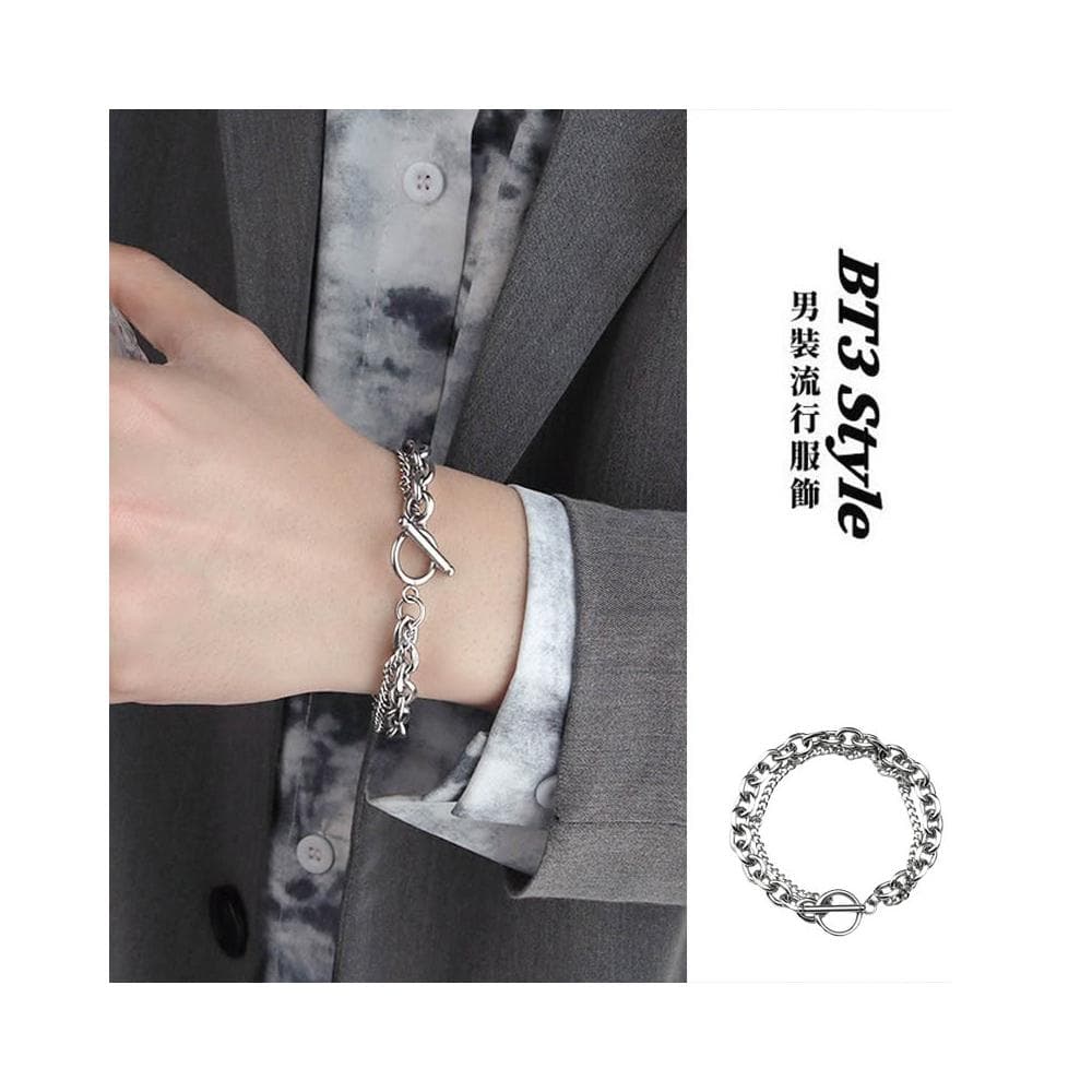 BT3 store 現貨 鈦鋼 OT型手鍊 鈦鋼手鍊 手鍊男 手鍊女 鈦鋼手鏈 雙層手鍊 穿搭單品 MW54