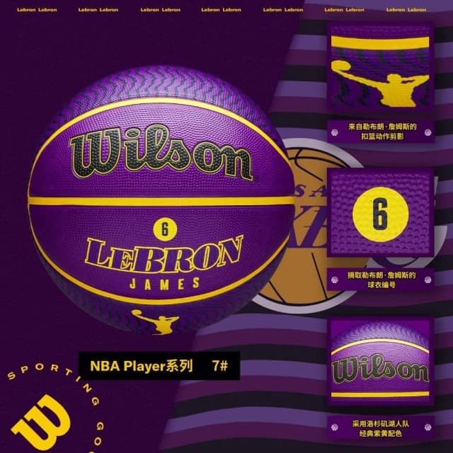 正版Wilson球星系列籃球 詹姆士 KD 杜蘭特 curry 庫里籃球 室外籃球 國小生日禮物【R87】