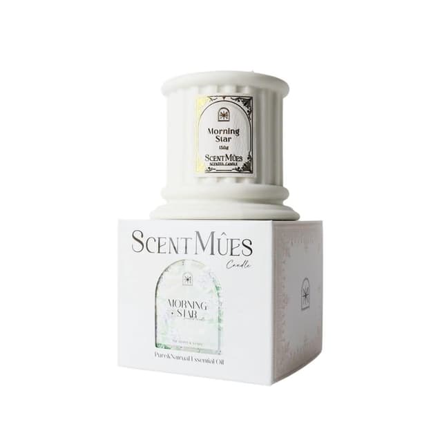 【ScentMues 森繆斯】Mucha晨星 精油香氛大豆蠟燭150g 清新柑苔調(慕夏 月與星辰系列)