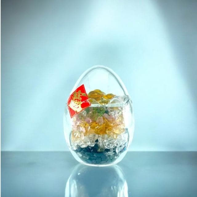 【All In Home 窩在家】晶財五行水晶聚財蛋 (招財 / 禮物 / 實用禮物 / 創意禮物 / 風水)