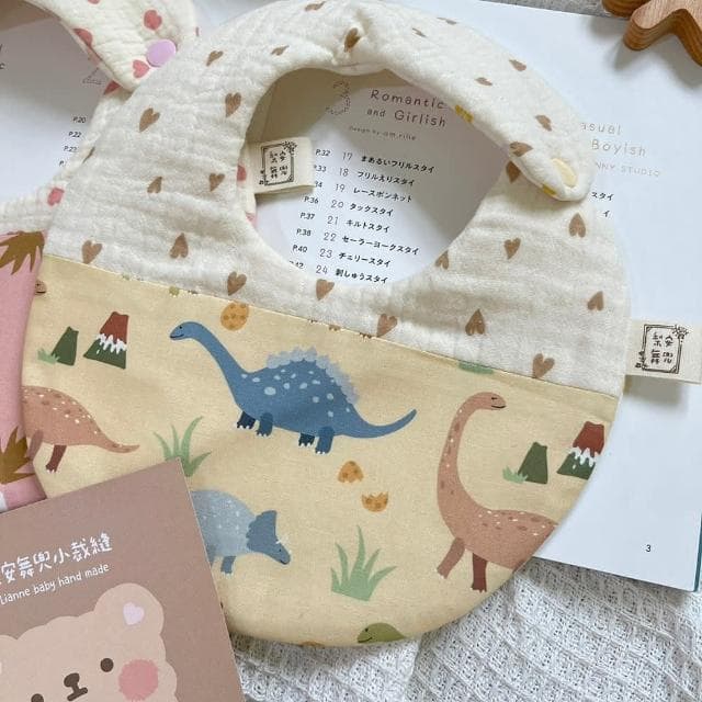 【Liannebaby】女寶嬰兒禮物 六層紗手作圍兜兩入組(彌月禮盒 嬰兒禮物 週歲禮)