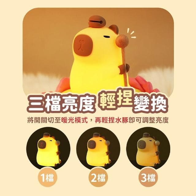 舒米好物 拍拍燈 LED 小夜燈 伴眠燈_水豚君 多款可選(夜燈 情人節 生日禮物 交換禮物 聖誕節禮物)