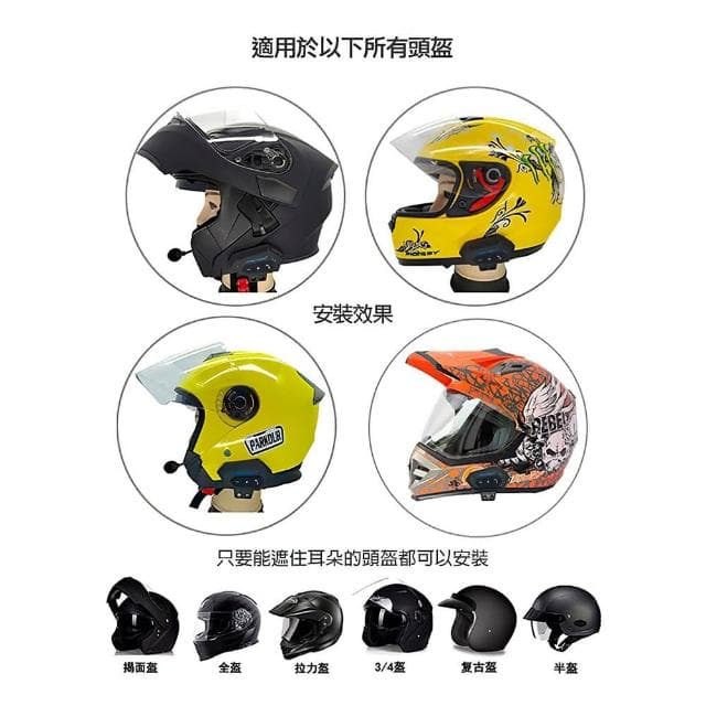 【Relight 睿亮】BT12 安全帽用藍芽耳機 無線耳機 兼容iPhone/Android(NCC認證/2000mAh)