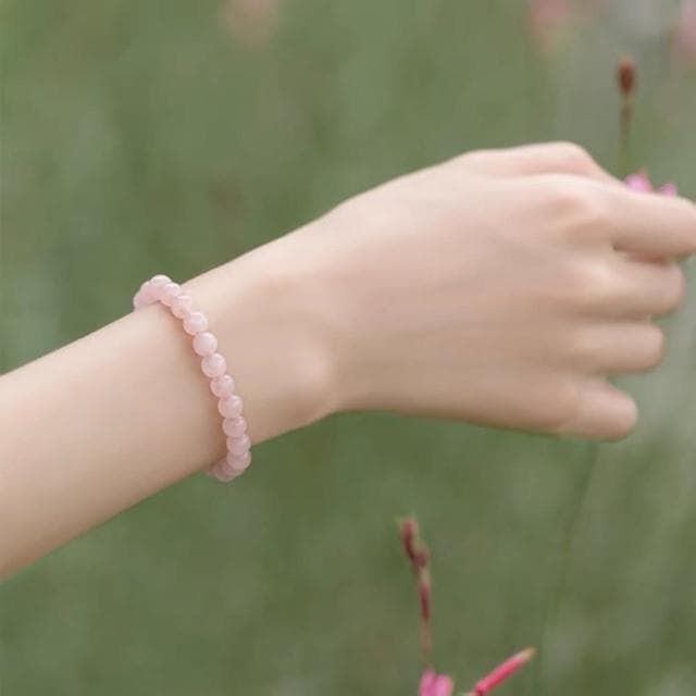 【Paiya 派亞】粉紅色水晶粉水晶手鏈女款招桃花轉運珠少女心手串ins 超仙送禮好物/交換禮物