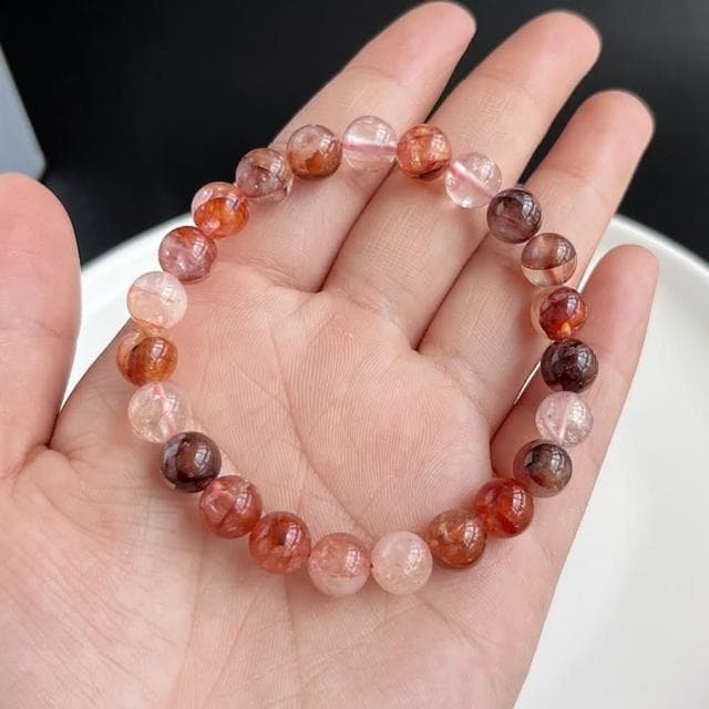 【Paiya 派亞】10mm紅膠花手鏈 紅色水晶紅幽靈異象水晶手鏈送禮好物/交換禮物