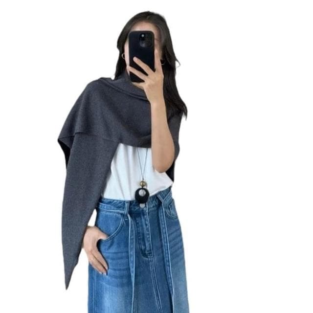 【達賀尊爵】百分百全羊毛安哥拉紅三角圍巾護頸保暖大披肩秋冬新