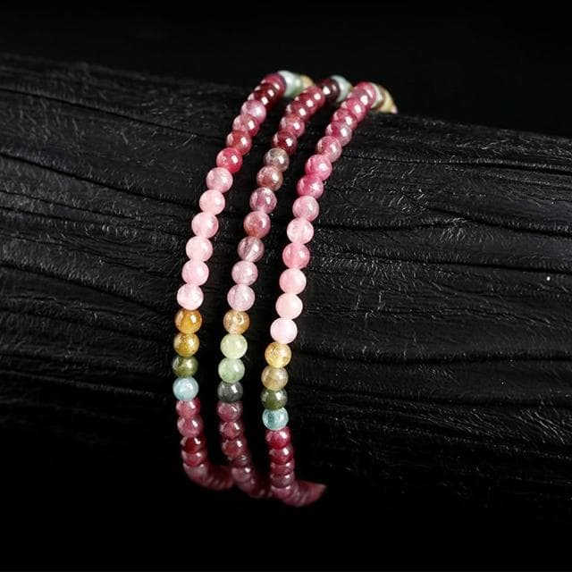 【Paiya 派亞】粉碧璽多圈手鏈女民族風簡約水晶手串送禮好物/交換禮物