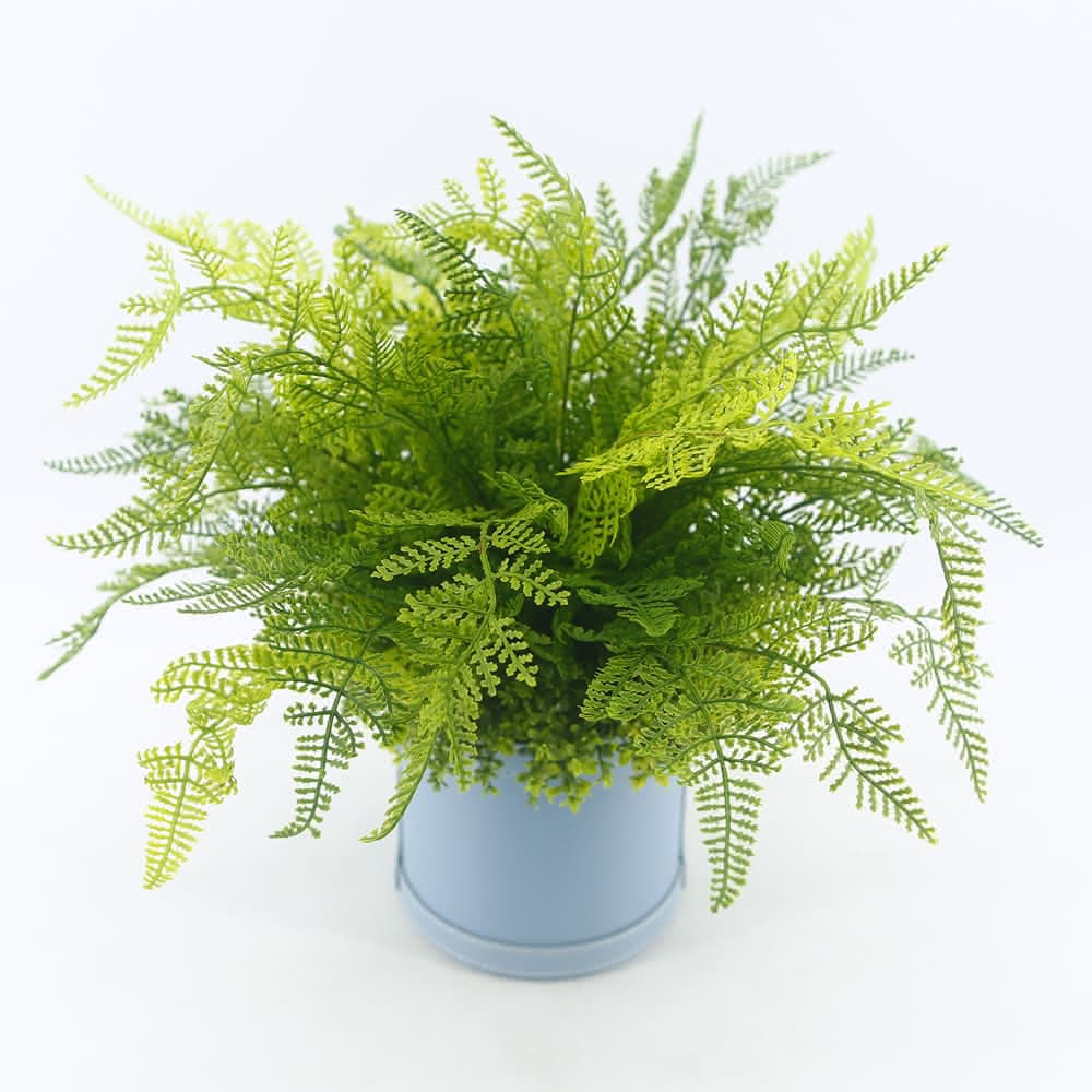 【HUGO DECO 榆果傢飾】高擬真波斯頓蕨皮革籃植栽人造植栽/仿真植物/綠化/佈置