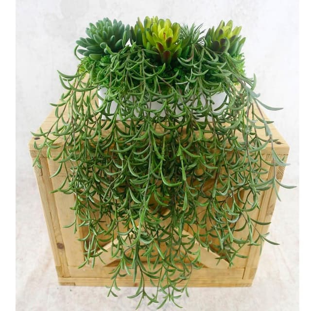 【HUGO DECO 榆果傢飾】高擬真紫弦月藤蔓植栽(擬真植物/禮物/綠化/永不凋零/佈置/蕨類)