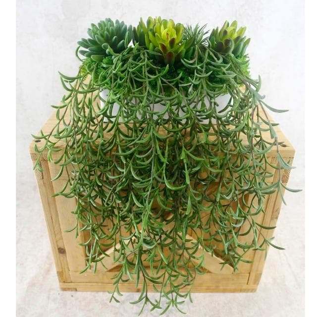 【HUGO DECO 榆果傢飾】高擬真紫弦月藤蔓植栽(擬真植物/禮物/綠化/永不凋零/佈置/蕨類)