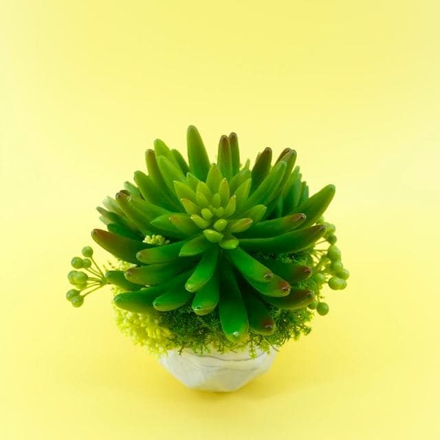 【HUGO DECO 榆果傢飾】手指蓮多肉香氛植栽(擬真植物/人造盆栽/綠化/佈置/禮物)