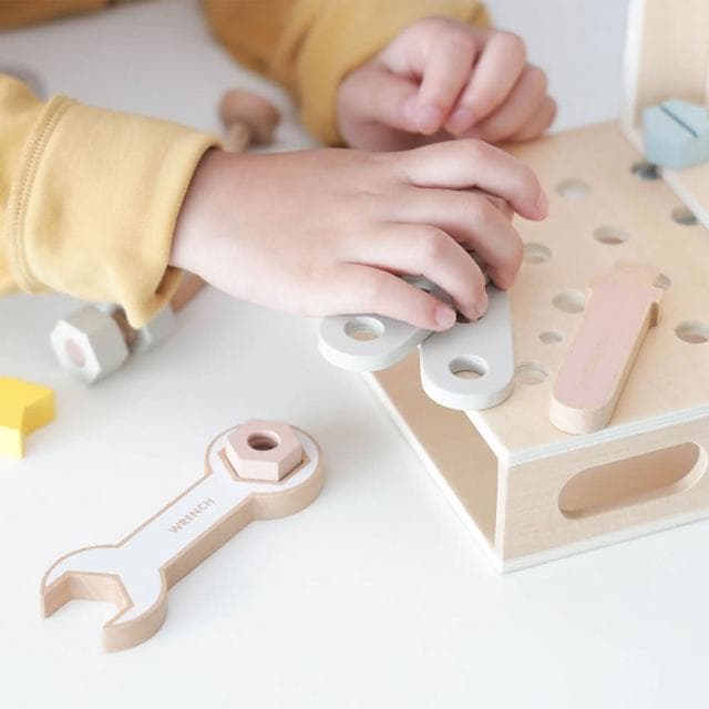 日本 dou toy Dou Book 系列  木製工具箱零件組(兒童節、生日禮物、週歲禮、木製玩具)