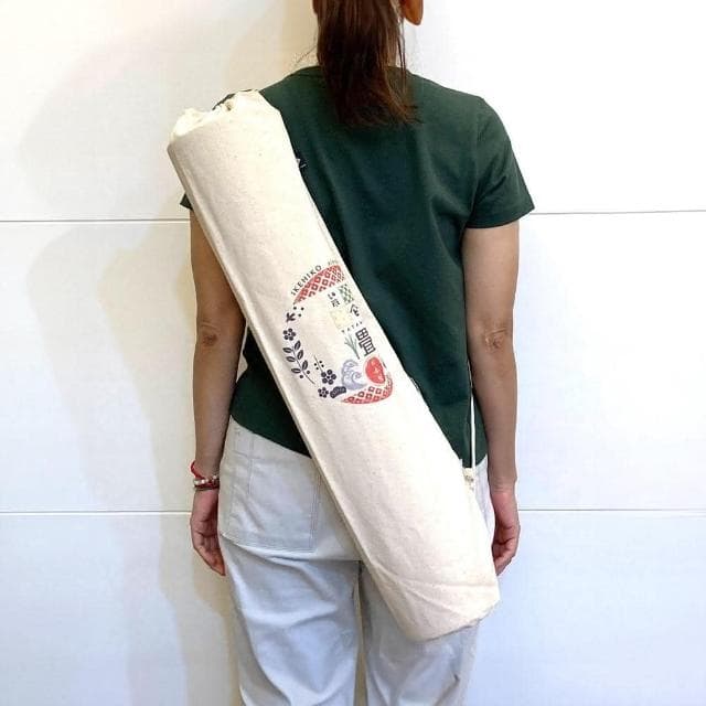 【IKEHIKO】藺草瑜珈墊專用印花布袋 23x72cm｜瑜珈墊揹袋 瑜珈墊 藺草瑜珈墊  瑜珈課 運動用品   質感運動 風格搭配 運動套裝 瑜珈輔具 潮流 交換禮物
