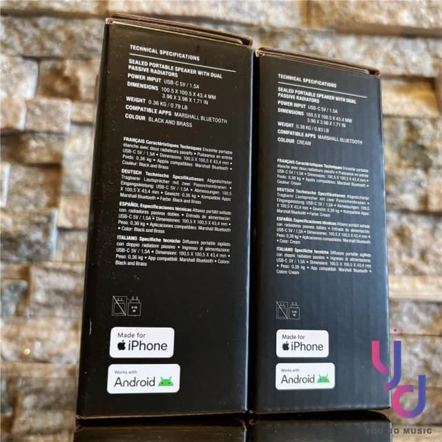 【Marshall】Marshall Willen II 〔古銅黑/奶油白〕 二代 藍牙 喇叭 隨身攜帶 防水防塵 公司貨 18個月保(marshall willen ii 2 藍牙 音響)
