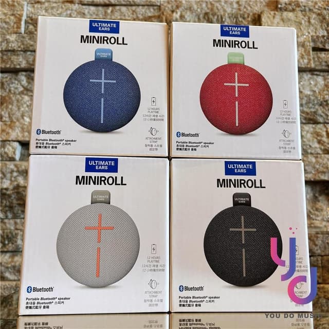 羅技 UE Ultimate Ears Miniroll 便攜式 藍牙 喇叭 音響 黑白粉藍 台灣 公司貨 2年保固